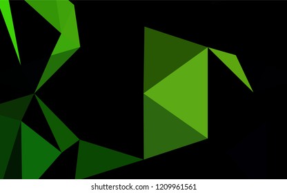 Light Green vector blurry hexagon template. Colorful abstract illustration with gradient. The polygonal design can be used for your web site.