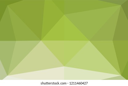 Light Green vector blurry hexagon texture. Triangular geometric sample with gradient.  Brand new design for your business.