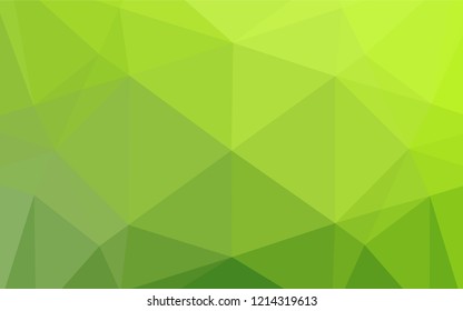Light Green vector blurry hexagon pattern. A sample with polygonal shapes. The polygonal design can be used for your web site.
