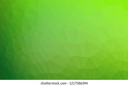Light Green vector blurry hexagon pattern. Colorful illustration in abstract style with gradient. A completely new template for your business design.