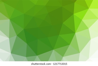 Light Green vector blurry hexagon template. Modern geometrical abstract illustration with gradient. The template can be used as a background for cell phones.