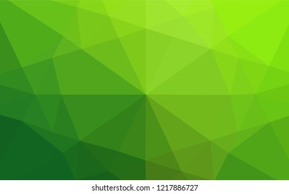 Light Green vector blurry hexagon pattern. Glitter abstract illustration with an elegant design. A new texture for your design.