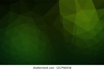 Light Green vector blurry hexagon pattern. Creative illustration in halftone style with gradient. A completely new design for your business.