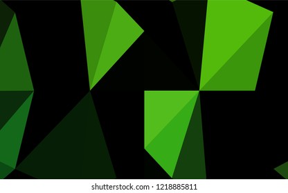 Light Green vector blurry hexagon pattern. A sample with polygonal shapes. The template can be used as a background for cell phones.