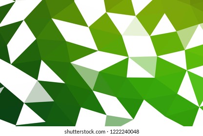Light Green vector blurry hexagon blurry triangle. Colorful abstract illustration with gradient. The completely new template can be used for your brand book.