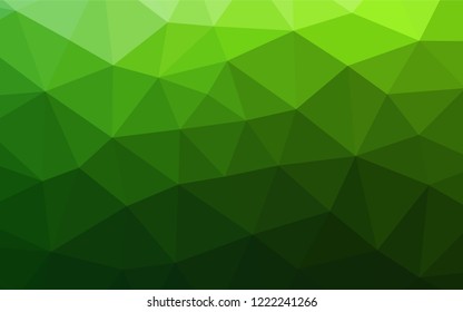 Light Green vector blurry hexagon pattern. Geometric illustration in Origami style with gradient.  The template can be used as a background for cell phones.
