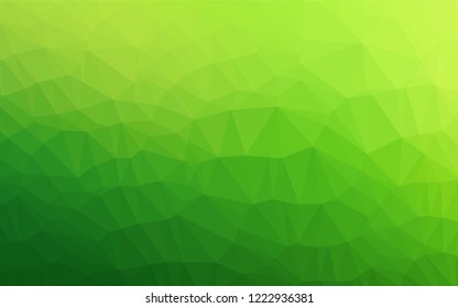 Light Green vector blurry hexagon template. Creative illustration in halftone style with gradient. Brand new style for your business design.