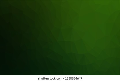 Light Green vector blurry hexagon texture. Triangular geometric sample with gradient.  The best triangular design for your business.