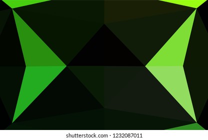 Light Green vector blurry hexagon pattern. Creative geometric illustration in Origami style with gradient. The best triangular design for your business.