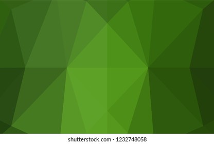Light Green vector blurry hexagon texture. Shining illustration, which consist of triangles. The best triangular design for your business.