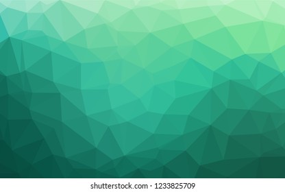 Light Green vector blurry hexagon texture. Creative geometric illustration in Origami style with gradient. A completely new template for your business design.