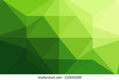 Light Green vector blurry hexagon texture. A vague abstract illustration with gradient. The template can be used as a background for cell phones.
