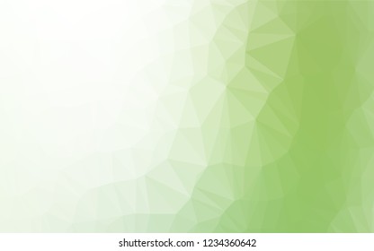 Light Green vector blurry hexagon pattern. Geometric illustration in Origami style with gradient.  Brand new design for your business.