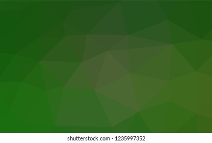 Light Green vector blurry hexagon texture. Triangular geometric sample with gradient.  The polygonal design can be used for your web site.