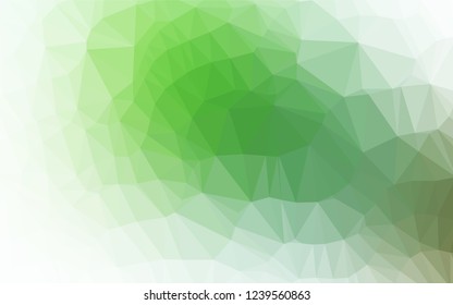 Light Green vector blurry hexagon template. Creative geometric illustration in Origami style with gradient. The completely new template can be used for your brand book.