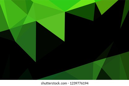 Light Green vector blurry hexagon template. Brand new colored illustration in blurry style with gradient. The textured pattern can be used for background.