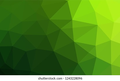 Light Green vector blurry hexagon texture. Modern geometrical abstract illustration with gradient. The best triangular design for your business.