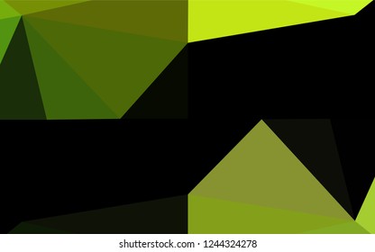Light Green vector blurry hexagon template. Colorful abstract illustration with gradient. The best triangular design for your business.