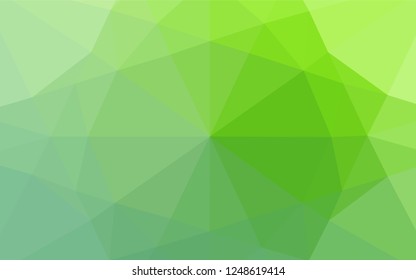 Light Green vector blurry hexagon template. A sample with polygonal shapes. The template can be used as a background for cell phones.