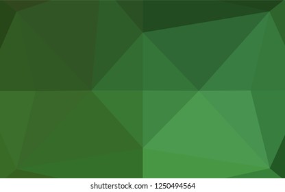 Light Green vector blurry hexagon texture. Geometric illustration in Origami style with gradient.  The template can be used as a background for cell phones.