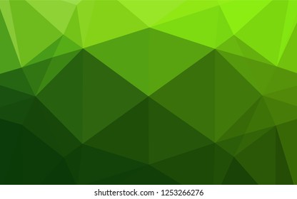 Light Green vector blurry hexagon template. Colorful abstract illustration with gradient. A completely new design for your business.