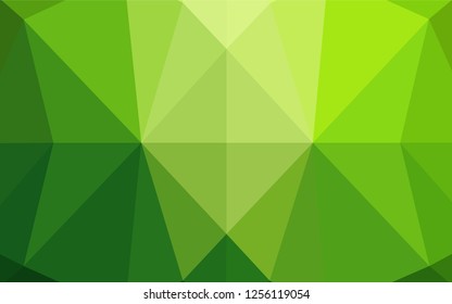 Light Green vector blurry hexagon template. Colorful illustration in abstract style with gradient. The template can be used as a background for cell phones.