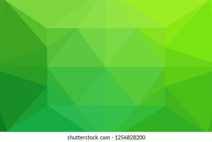 Light Green vector blurry hexagon template. Creative illustration in halftone style with gradient. A completely new design for your business.