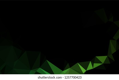 Light Green vector blurry hexagon pattern. Triangular geometric sample with gradient.  Brand new design for your business.