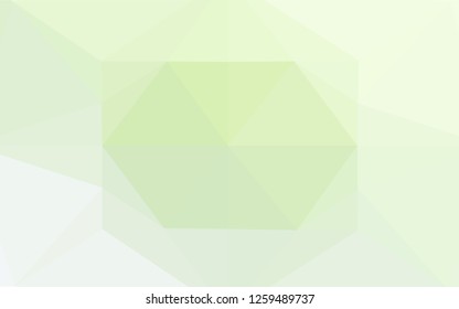 Light Green vector blurry hexagon template. Modern geometrical abstract illustration with gradient. Triangular pattern for your business design.