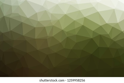 Light Green vector blurry hexagon pattern. Shining illustration, which consist of triangles. The completely new template can be used for your brand book.
