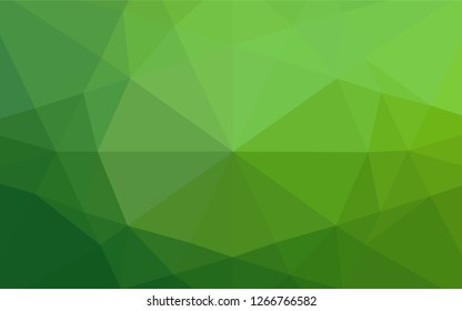 Light Green vector blurry hexagon texture. Creative illustration in halftone style with gradient. The best triangular design for your business.