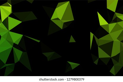 Light Green vector blurry hexagon template. Creative geometric illustration in Origami style with gradient. The completely new template can be used for your brand book.
