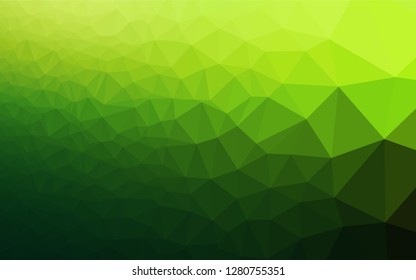 Light Green vector blurry hexagon template. Shining illustration, which consist of triangles. The completely new template can be used for your brand book.