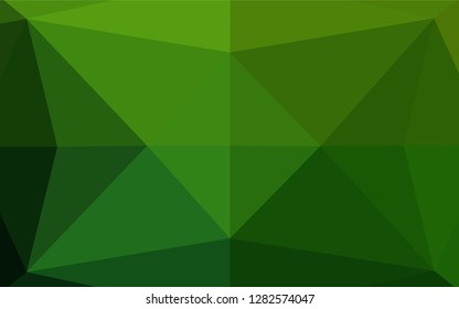 Light Green vector blurry hexagon texture. Shining illustration, which consist of triangles. The polygonal design can be used for your web site.