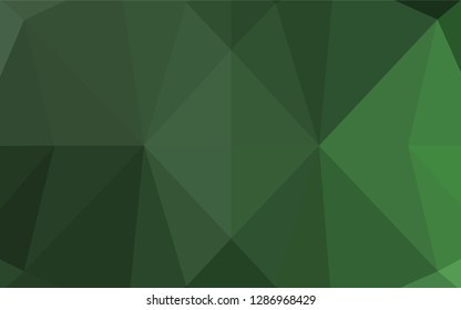 Light Green vector blurry hexagon template. Creative illustration in halftone style with gradient. Brand new style for your business design.