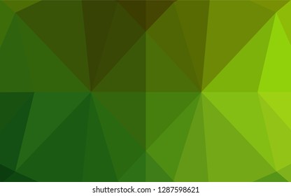 Light Green vector blurry hexagon pattern. Geometric illustration in Origami style with gradient.  The polygonal design can be used for your web site.