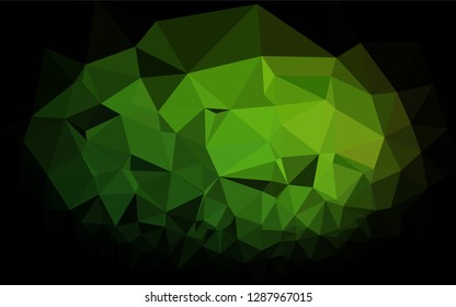 Light Green vector blurry hexagon template. Shining illustration, which consist of triangles. The elegant pattern can be used as part of a brand book.
