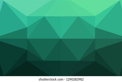 Light Green vector blurry hexagon pattern. A sample with polygonal shapes. A completely new template for your business design.