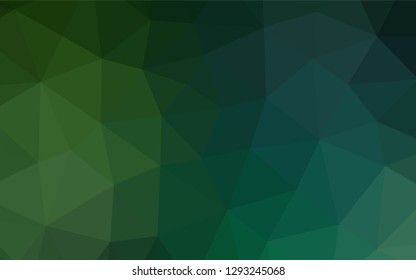 Light Green vector blurry hexagon template. Creative illustration in halftone style with gradient. Brand new design for your business.