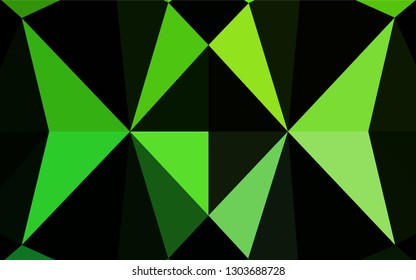 Light Green vector blurry hexagon template. Colorful illustration in abstract style with gradient. The best triangular design for your business.