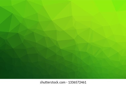 Light Green vector blurry hexagon pattern. Geometric illustration in Origami style with gradient.  The best triangular design for your business.