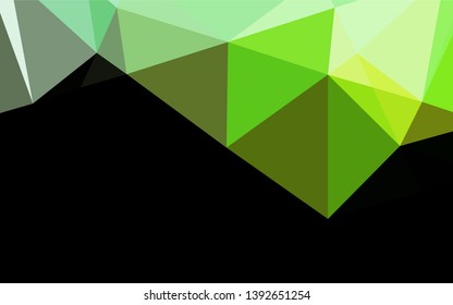 Light Green vector blurry hexagon pattern. A sample with polygonal shapes. The polygonal design can be used for your web site.