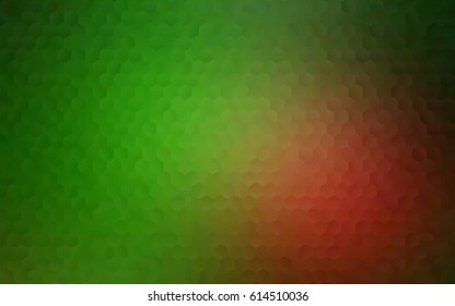 Light Green vector blurry hexagon background design. Geometric background in Origami style with gradient. 