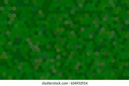 Light Green vector blurry hexagon background design. Geometric in Origami style with gradient. 
