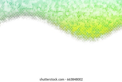 Light Green vector blurry hexagon background design. Geometric background in Origami style with gradient. 