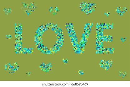 Light green vector blurry hexagon background design. Geometric background in Origami style with gradient. 