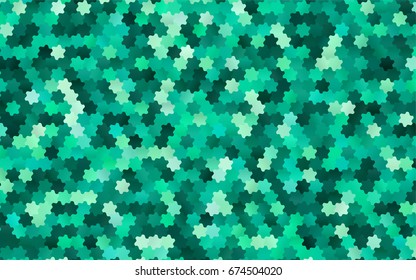 Light Green vector blurry hexagon background design. Geometric background in Origami style with gradient. 