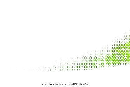 Light Green vector blurry hexagon background design. Geometric background in Origami style with gradient. 