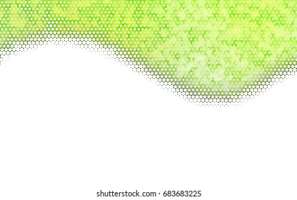 Light Green vector blurry hexagon background design. Geometric background in Origami style with gradient. 