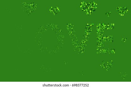 Light Green vector blurry hexagon background design. Geometric background in Origami style with gradient. 